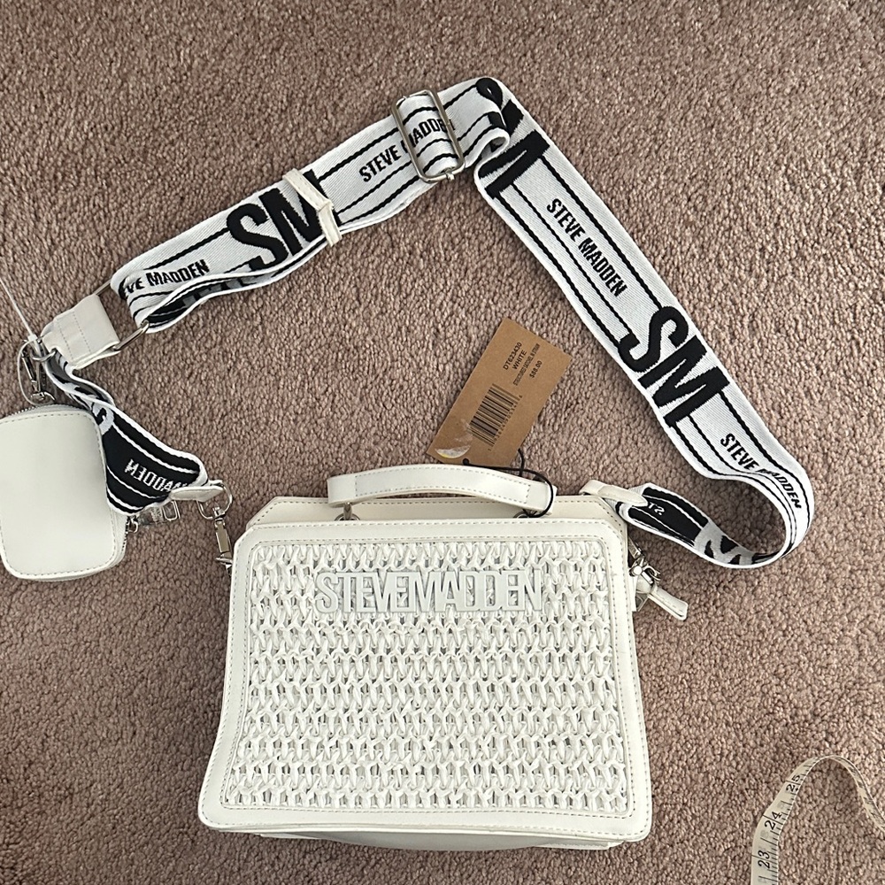 Steve Madden White Crossbody Bag